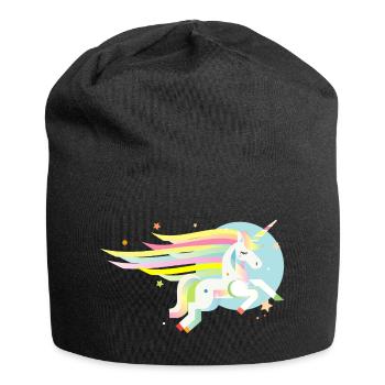 Delicate unicorn in pastel-dreamy & magical - Jersey Beanie - black - Front