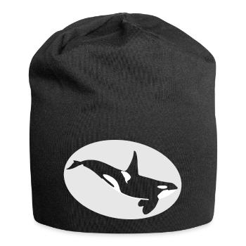 Schwertwal - Jersey-Beanie - Schwarz - Vorne