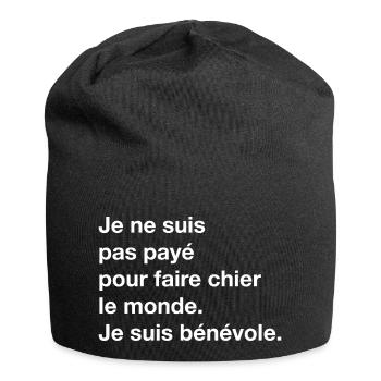 cadeau citation humoristique original drole phrase - Bonnet en jersey - noir - Devant