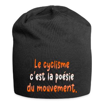 Radfahren ist die Poesie der Fahrradbewegung - Jersey-Beanie - Schwarz - Vorne