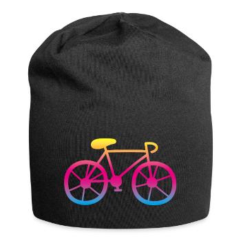 Bicycle Bike Color Rainbow Wheel Cycling Tour - Jersey Beanie - black - Front