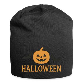 Spooky Jack-o'-lantern Halloween Design - Jersey Beanie - black - Front