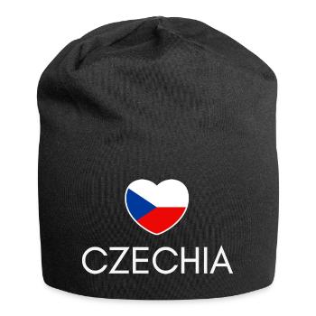 J’aime la Tchéquie, le cœur de la Tchéquie - Bonnet en jersey - noir - Devant