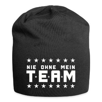 Mein Team - Jersey-Beanie - Schwarz - Vorne