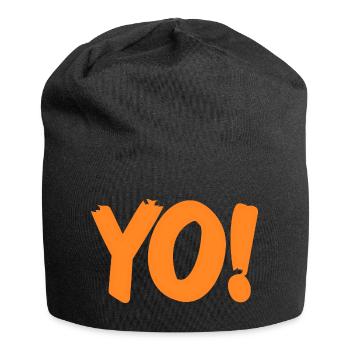 Yo drôle rétro argot expression humour phrase - Bonnet en jersey - noir - Devant