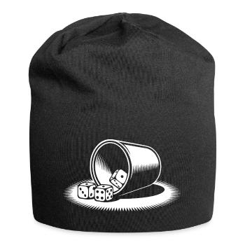 Schocken Team Schock Aus! Würfeln Knobeln Jule - Jersey-Beanie - Schwarz - Vorne