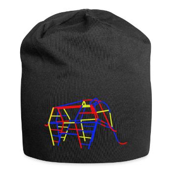 DDR Kletterelefant - Jersey-Beanie - Schwarz - Vorne