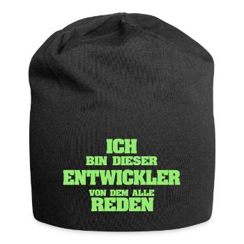 Entwickler als Beruf - Jersey-Beanie - Schwarz - Vorne