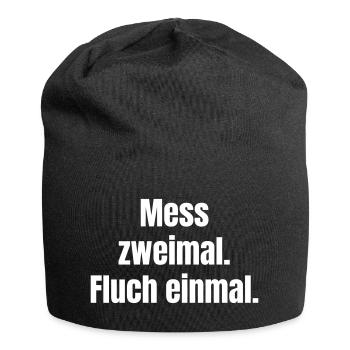 Measure Twice Curse Once - Jersey Beanie - black - Front