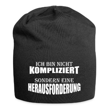 I'm not complicated - Jersey Beanie - black - Front