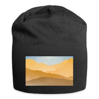 Golden peaks at sunrise - Jersey Beanie - black - Front