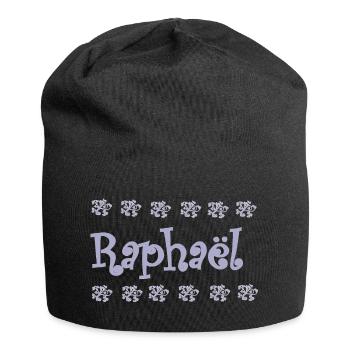 Raphaël Floral Script - Bonnet en jersey - noir - Devant