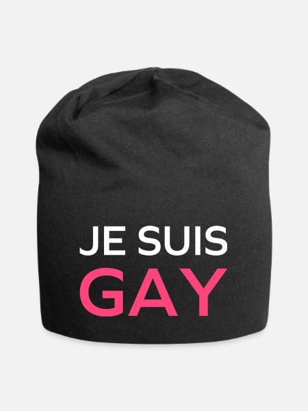 Ich bin schwul - Jersey-Beanie - Schwarz