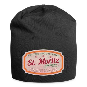 Label de ski de montagne St Moritz - Bonnet en jersey - noir - Devant