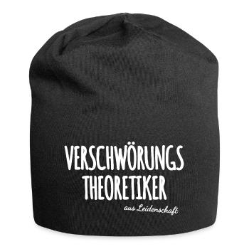 Verschwörungstheoretiker - Jersey-Beanie - Schwarz - Vorne
