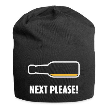 Suivant, s’il vous plaît ! (Bière / Bière / NEG 2C) - Bonnet en jersey - noir - Devant