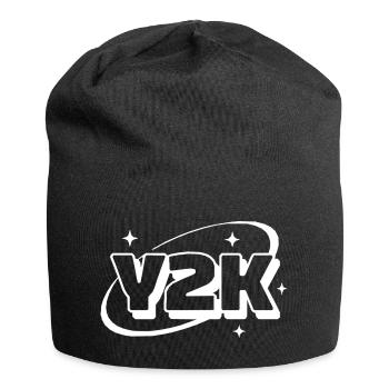 Y2K Neon Retro Stars - Jersey Beanie - black - Front