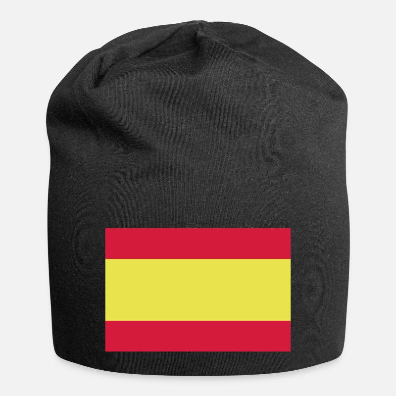 Spanien - Jersey-Beanie - Schwarz