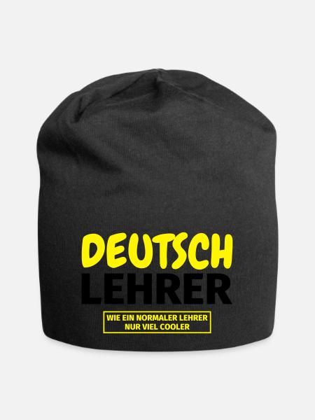Deutschlehrer Geschenk - Jersey-Beanie - Schwarz
