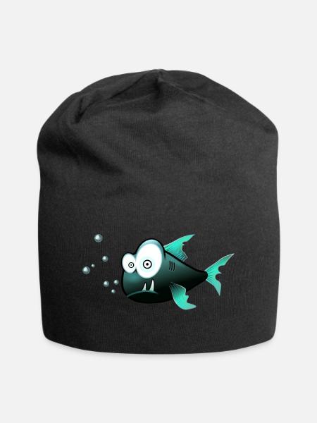 Confused fish - Jersey Beanie - black