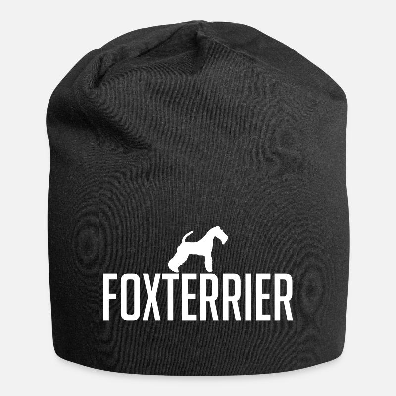 Rauhaar FOXTERRIER Hunderasse Hund Hunde Wilsigns - Jersey-Beanie - Schwarz
