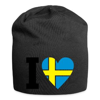 schweden_ilove_50 - Jersey-Beanie - Schwarz - Vorne
