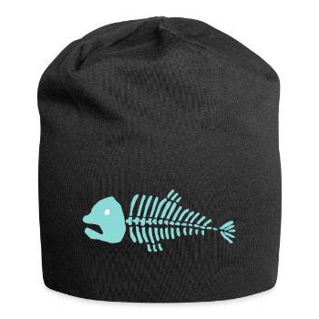 Grätenfisch - Jersey-Beanie - Schwarz - Vorne