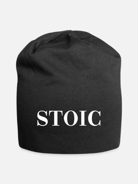 Stoic Stoa Philosophie Geschenk - Jersey-Beanie - Schwarz