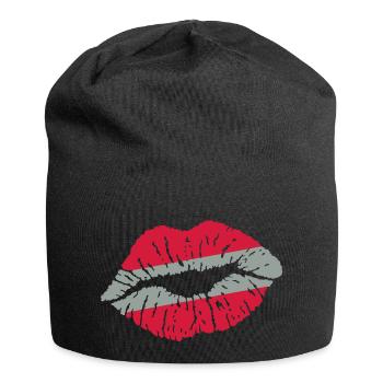 Kussmund (Österreich) - Jersey-Beanie - Schwarz - Vorne