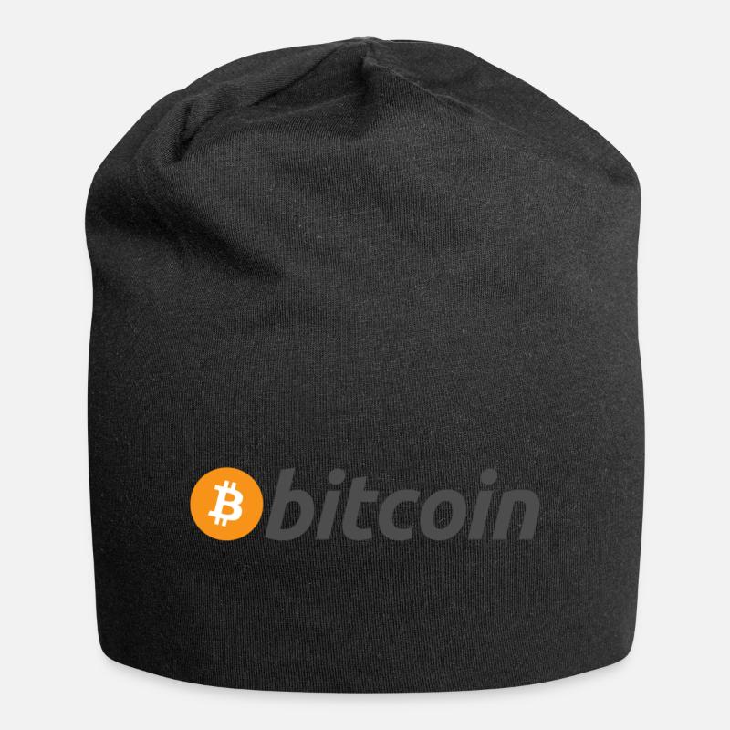 Bitcoin - Jersey-Beanie - Schwarz