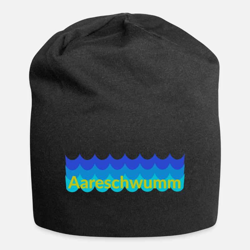 Aareschwumm - Jersey-Beanie - Schwarz