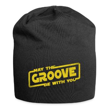 May The Groove Be With You - Rhythmus Musik Jazz - Jersey-Beanie - Schwarz - Vorne