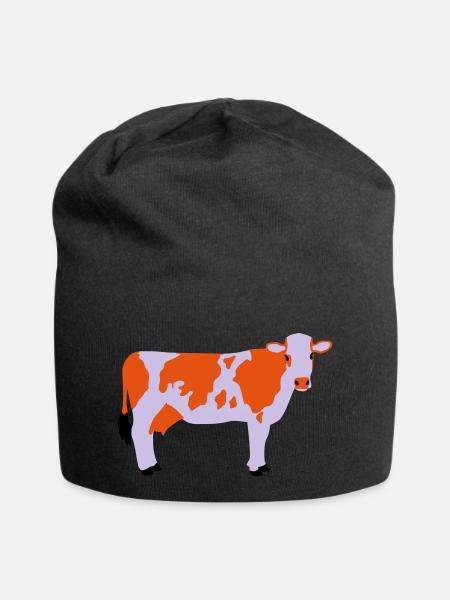 Vache 3 - Bonnet en jersey - noir