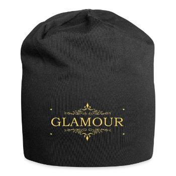 Glamour gold - Jersey-Beanie - Schwarz - Vorne