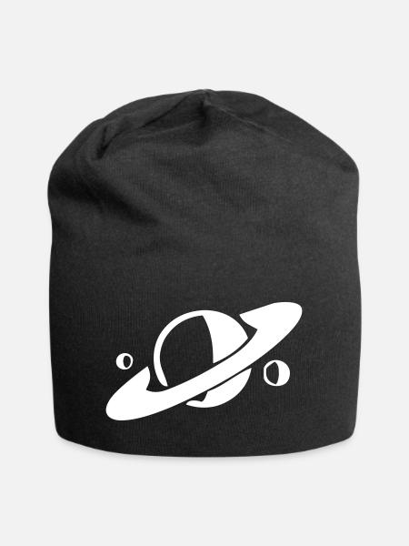 Saturne et ses lunes - Bonnet en jersey - noir
