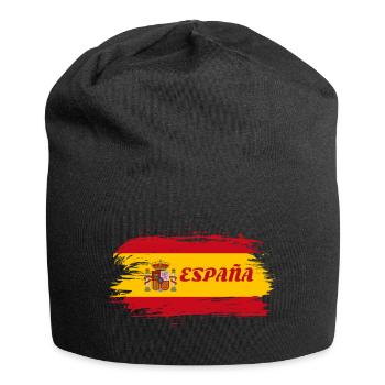 Espagne Drapeau / Cadeau Madrid Barcelone - Bonnet en jersey - noir - Devant