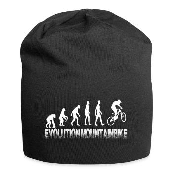 Evolution Mountainbike - vom Affen zum Biker - Jersey-Beanie - Schwarz - Vorne