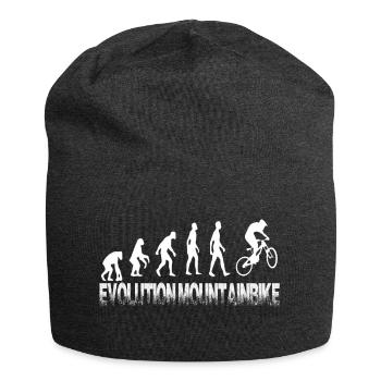 Evolution Mountainbike - vom Affen zum Biker - Jersey-Beanie - Anthrazit - Vorne