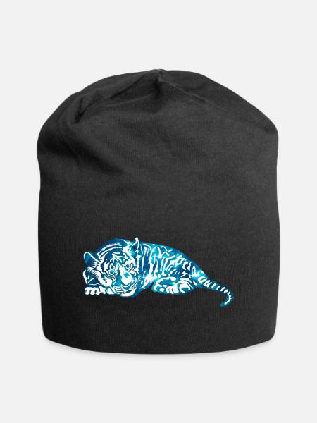 Shiny Tiger - Jersey-Beanie - Schwarz