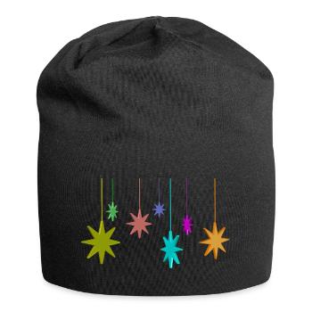 étoile de Noël - Bonnet en jersey - noir - Devant