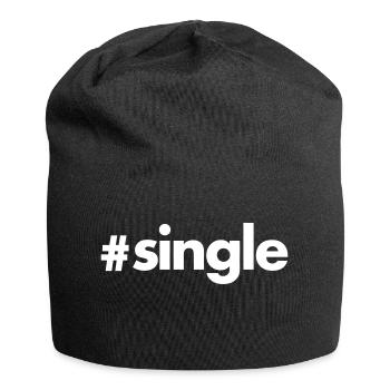Single - Jersey-Beanie - Schwarz - Vorne