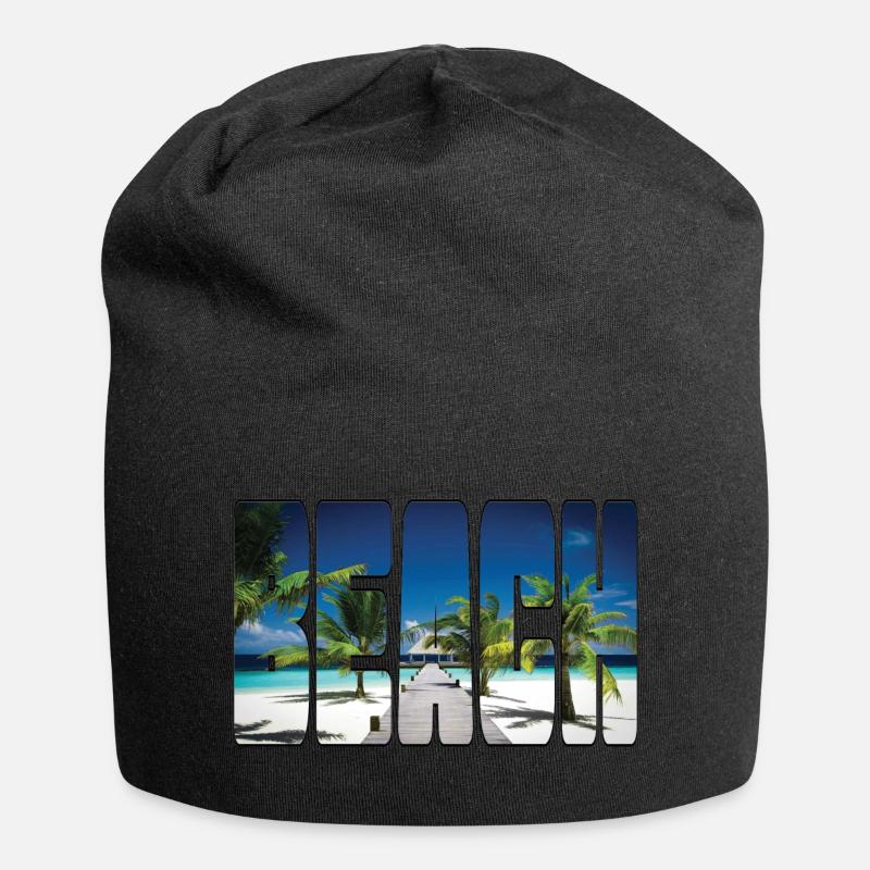 BEACH - Jersey-Beanie - Schwarz