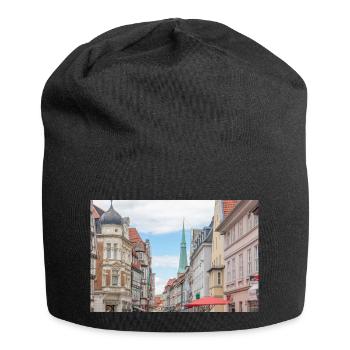 Altstadt Hameln Niedersachsen Poster - Jersey-Beanie - Schwarz - Vorne