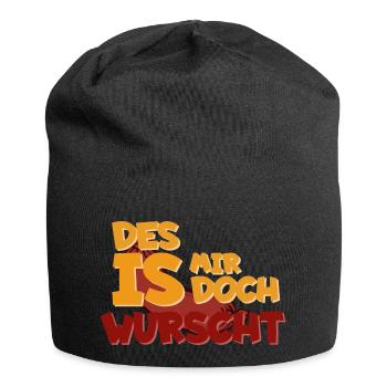 Des is mir doch Wurscht - Jersey-Beanie - Schwarz - Vorne