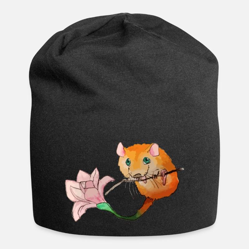 Florian die Haselmaus - Jersey-Beanie - Schwarz