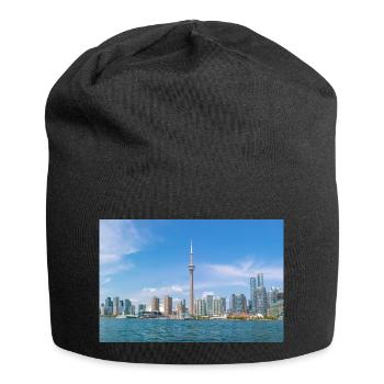 Ontario Toronto Skyline Panoramic View Canada - Jersey Beanie - black - Front