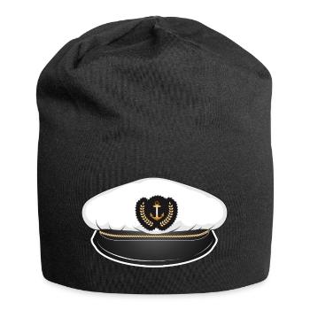 Captain's hat for the captain on his ship - Jersey Beanie - black - Front