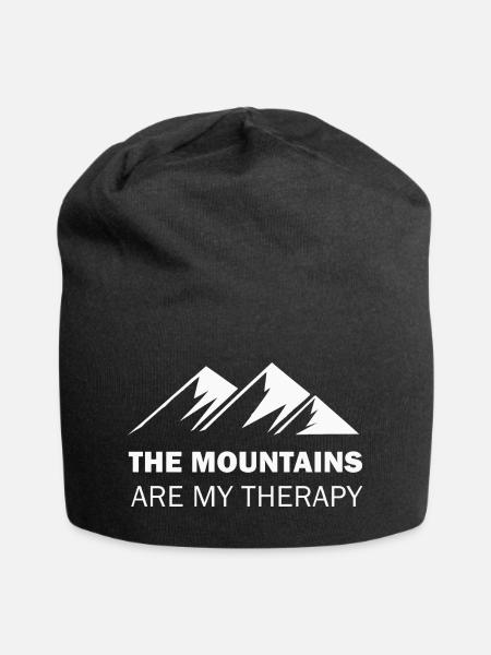 Berg Berge - Jersey-Beanie - Schwarz