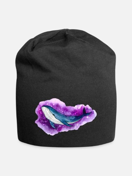 Blauwal Galaxy Space Whale Fantasy Shirt - Jersey-Beanie - Schwarz