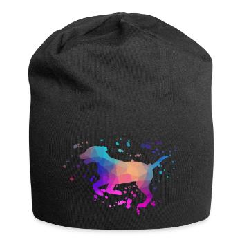 Couleur d'animal familier de chien de chien - Bonnet en jersey - noir - Devant